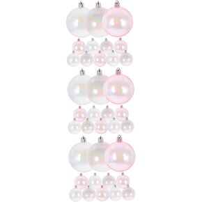 36 pcs Home Colorful Hanging Rainbow Decorations New Plastic Ball Fillable Years Decorative Pendants Party Iridescent Clear Tree Ornament for Ornaments Baubles Shatterproof