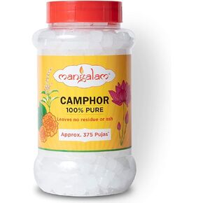 Mangalam Pure Camphor Tablets | Alcanfor 250g Jar for Incense, Aromatherapy, Odor Eliminator, Puja,