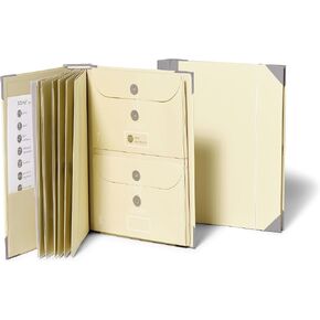 Savor|2025 Updated Edition Family Emergency Binder ™ | Custom Dyed Cloth Expanding File Folder for Important Papers, Babysitter Binder, Birth Certificates, Social Security Cards, Passports, Photos