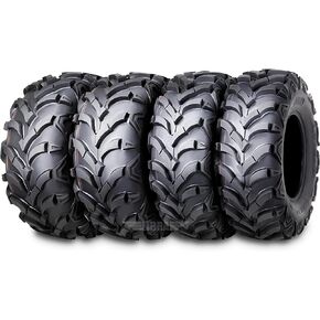WANDA Set 4 AT MASTER ATV/UTV Tires 22x7-11 Front & 22x10-9 Rear /6PR P341 - Solid Mud Deep Tread 10250/10251