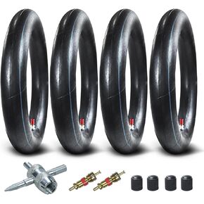 80/100-12 2.75/3.00-12 Inner Tube for 110cc 125cc CRF50 CRF70 XR70 CRF110 KLX110 TTR90 TTR110 PW80 RM60 RM65 DRZ110 TaoTao DB14 SSR Apollo Coolster Dirt Pit Bike Motorcycle Heavy Duty 4 Pack