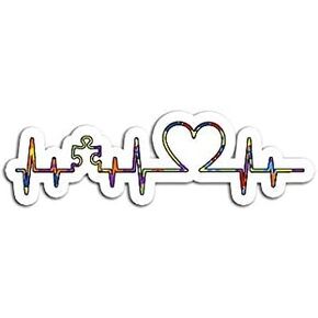 Cute Autism Puzzle Heartbea Awareness - Sticker Graphic - Auto, Wall, Laptop, Cell, Truck Sticker for Windows, Cars, Trucks