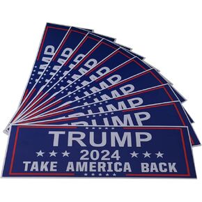 10 عبوات من ملصقات السيارات Trump 2024 Take America Back Car ملصق مضاد للماء لمصد السيارة وخوذة الكمبيوتر المحمول، 3 × 9 بوصات in Kuwait