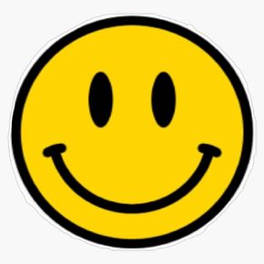Smiley Face Bumper Sticker Vinyl Decal 5 inch
