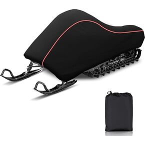 غطاء تزلج XYZCTEM Premium 420D مقاوم للماء وقابل للقطر على الجليد متوافق مع Yamaha Polaris Ski-Doo Arctic Cat (يناسب الطول 130 بوصة × 51 بوصة × 48 بوصة أسود) in Kuwait