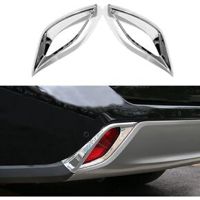 for Toyota Highlander 2020 2021 2022 Rear Bumper Fog Light Cover Trim Exterior Accessories, ABS Chrome 2pcs