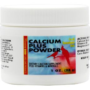 Morning Bird Calcium Plus Powder, Benefits Breeding and Non-Breeding Birds, Improves Overall Health (1 oz)