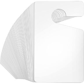 Remerry 500 Pack Blank Parking Permit Hang Tag Plastic Parking Placards PVC Hang Tag 3 x 5 Inch for Car Rear View Mirror Employee Resident Car Lot Enterprises Office and More(White)
