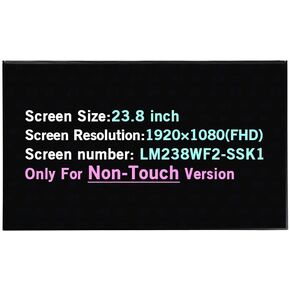 23.8" Screen Replacement LM238WF2-SSK1 LM238WF2(SS)(K1) LM238WF2 SSK1 FHD 1080P 30PIN LCD Display Panel (Only for Non-Touch Version)