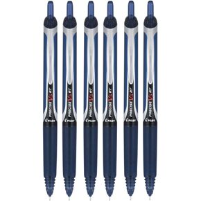 Pilot Precise V5 RT Refillable & Retractable Liquid Ink Rolling Ball Pens, Extra Fine Point (0.5mm) Navy Ink, 6-Pack