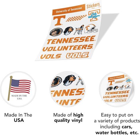 University of Tennessee Sticker UT Knoxville Volunteers Vols Stickers Vinyl Decals Laptop Water Bottle Car Scrapbook (Type 2 C) in Saudi Arabia