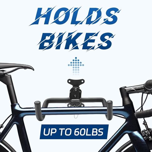 حامل جداري للدراجة، رف تخزين أفقي للمرآب أو تعليق الدراجة في الأماكن المغلقة - شماعة مثبتة على جدار الدراجة للجبال والطرق والدراجات الهجينة in Kuwait