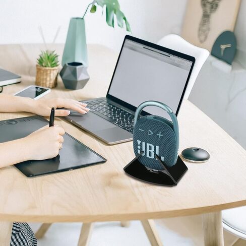 TXEsign Desktop Stand for JBL Clip 3&Clip 4 Bluetooth Speaker, Acrylic Table Stand Holder Speaker Stand Base Mount Desk Display Stand Isolation Speaker Foot in Saudi Arabia