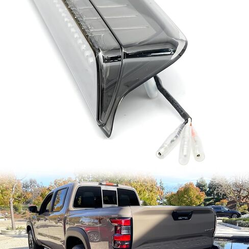 استبدال ضوء الفرامل الثالث LED لـ 2005-2023 Nissan Frontier D40 D41 بيك اب أحمر LED مركز الفرامل الثالث ارتفاع جبل مصباح إيقاف أبيض ضوء الكابينة البضائع المدخنة عدسة CHMSL in Saudi Arabia
