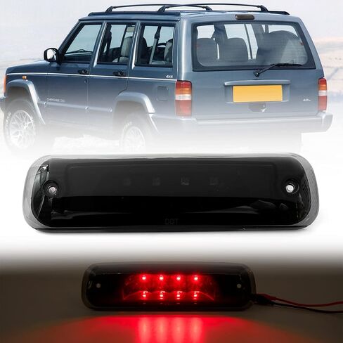NSLUMO Led استبدال ضوء الفرامل الثالث لـ J-eep 1997-2001 شيروكي XJ LED مركز الفرامل الثالث ارتفاع جبل وقف مصباح عدسة مدخنة أحمر CHMSL in Kuwait