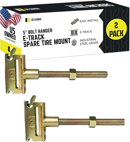 DC Cargo E-Track Spare Tire Mount with 5" Bolt | Spare Wheel Carrier for Enclosed Trailers, Trucks, Semis, Garages | E Track Accessories - Compatible with Etrack & X Track Systems in Saudi Arabia