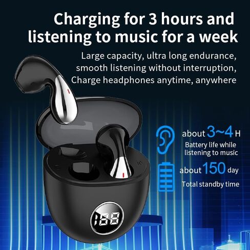 Wireless Earbuds,Bluetooth V5.3 Headphones,Waterproof in-Ear Earbuds,Built in Mics Long Playtime High-Fidelity Stereo Earphone,Noise Reduction Bluetooth Headsets for Gym/Workouts/Gaming/Sports in Kuwait