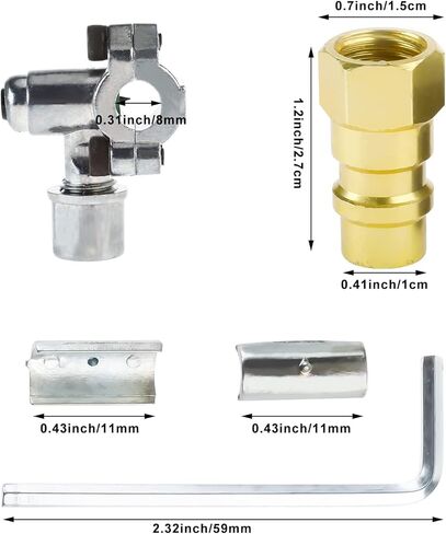 مقياس خرطوم شحن غاز التبريد R134A، طقم خرطوم إعادة شحن غاز التبريد مع 3 عبوات BPV-31 مجموعة صمامات صنبور ثقب الرصاصة لعلبة شحن مبرد تكييف هواء السيارة إلى منفذ R-12/R-22 in Kuwait