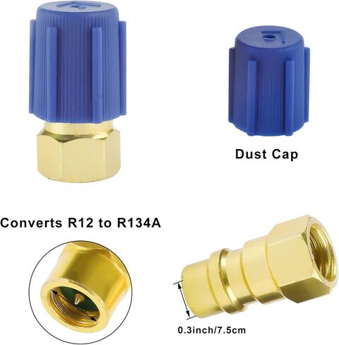 مقياس خرطوم شحن غاز التبريد R134A، طقم خرطوم إعادة شحن غاز التبريد مع 3 عبوات BPV-31 مجموعة صمامات صنبور ثقب الرصاصة لعلبة شحن مبرد تكييف هواء السيارة إلى منفذ R-12/R-22 in Kuwait