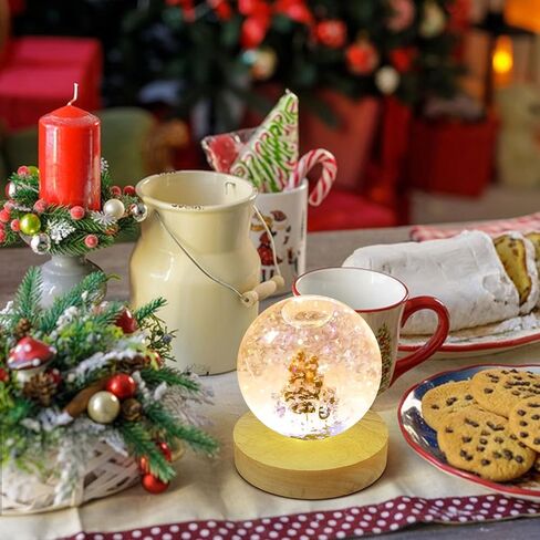 Round Led Light Wood Base, 3.94 Inch Wooden Light Stand Base Round Wooden Led Lights Display Base Wood Led Lights Display Bases for 3D Crystal Glass Resin Art (Multicolor+Yellow) in Saudi Arabia