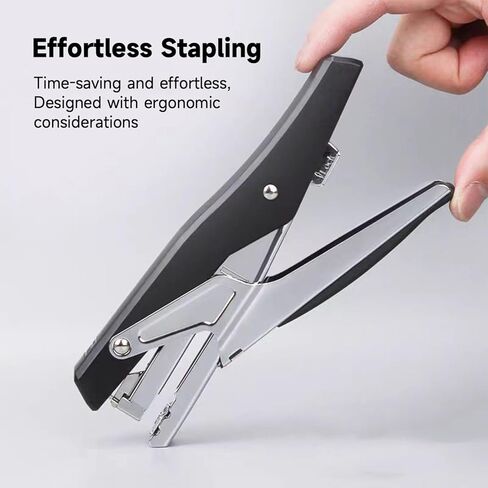 Deli Basics Hand Held Plier Stapler, 25 Sheet Capacity, Includes 1000 Staples, Black in Saudi Arabia