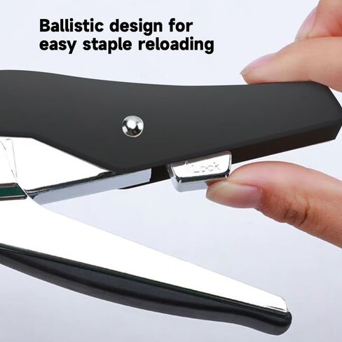 Deli Basics Hand Held Plier Stapler, 25 Sheet Capacity, Includes 1000 Staples, Black in Saudi Arabia