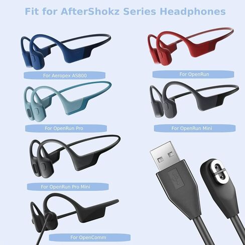 Headphones Charging Cable Charger for Shokz Aftershokz Shockz, [2-Pack, 3.3 ft] 𝐔𝐩𝐠𝐫𝐚𝐝𝐞𝐝 Strong Magnet Charger for Aeropex AS800, OpenRun Pro,OpenRun,OpenRun Mini,OpenComm Bone Conduction in Saudi Arabia