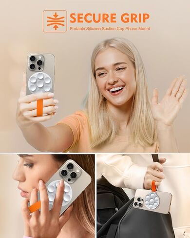 Magnetic Suction Phone Holder for Magsafe - Anti-Slip Hands-Free Magnetic Suction Grip Holder Stand for Tiktok Videos Selfies Shower in Saudi Arabia