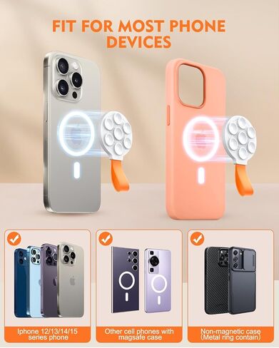 Magnetic Suction Phone Holder for Magsafe - Anti-Slip Hands-Free Magnetic Suction Grip Holder Stand for Tiktok Videos Selfies Shower in Saudi Arabia