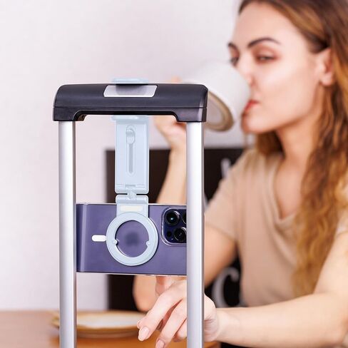 PROfezzion 2 Pack Magnetic Airplane Phone Holder for Mag Safe iPhone 16 15 14 13 12 & All Phone, 360°Rotation Travel Must Have Handsfree Phone Mount for Desk/Tray Table Travel Accessory in Kuwait