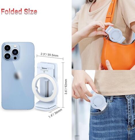 PROfezzion 2 Pack Magnetic Airplane Phone Holder for Mag Safe iPhone 16 15 14 13 12 & All Phone, 360°Rotation Travel Must Have Handsfree Phone Mount for Desk/Tray Table Travel Accessory in Kuwait