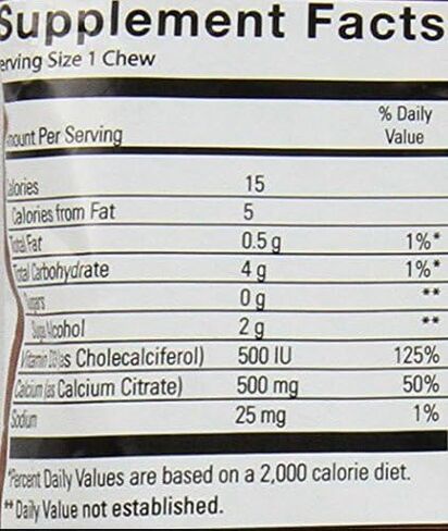 ميزة علاج السمنة، لدغات سيترات الكالسيوم القابلة للمضغ 500 ملغ مع فيتامين د3 لمرضى جراحة السمنة بما في ذلك تحويل مسار المعدة وتكميم المعدة، خالية من السكر - نكهة الشوكولاتة، 90 قطعة in Kuwait