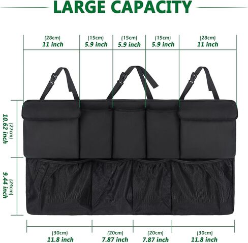 Car Trunk Organizers and Storage,Large Capacity Car Trunk Organizer and Storage Backseat Hanging Organizer Bag with 9 Pockets Car Backseat Organizer Bag for SUV Van Container in Kuwait