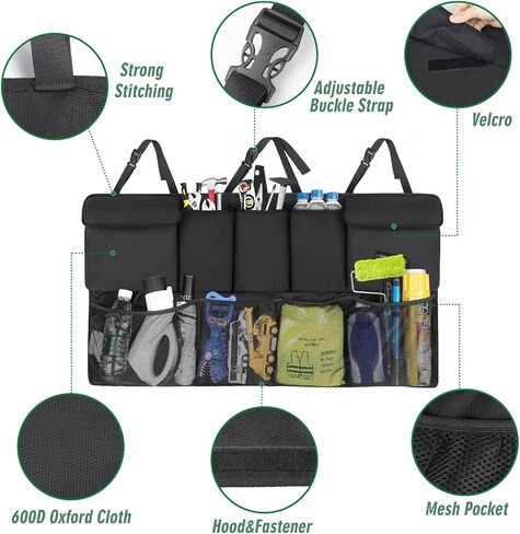 Car Trunk Organizers and Storage,Large Capacity Car Trunk Organizer and Storage Backseat Hanging Organizer Bag with 9 Pockets Car Backseat Organizer Bag for SUV Van Container in Kuwait