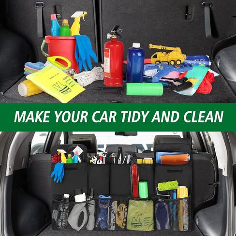 Car Trunk Organizers and Storage,Large Capacity Car Trunk Organizer and Storage Backseat Hanging Organizer Bag with 9 Pockets Car Backseat Organizer Bag for SUV Van Container in Kuwait
