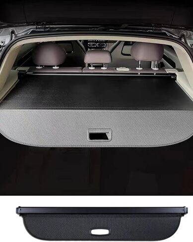 غطاء شحن قابل للسحب متوافق مع كاديلاك XT4 2019-2024 شاشة خصوصية خلفية لتخزين السيارة وصندوق الأمتعة وواقي ظل أمان مضاد للسرقة (نمط ألياف الكربون) in Kuwait