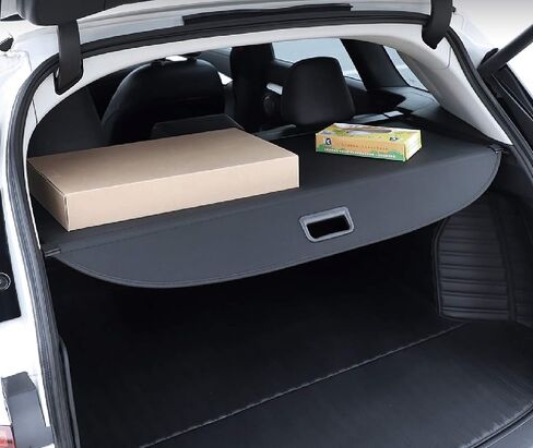 غطاء شحن قابل للسحب متوافق مع كاديلاك XT4 2019-2024 شاشة خصوصية خلفية لتخزين السيارة وصندوق الأمتعة وواقي ظل أمان مضاد للسرقة (نمط ألياف الكربون) in Kuwait
