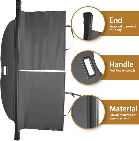 غطاء حقيبة السيارة هوندا بايلوت 2024 2023، غطاء حقيبة السيارة الخلفي القابل للسحب متوافق مع ملحقات هوندا بايلوت 2024 غطاء حماية صندوق السيارة in Kuwait