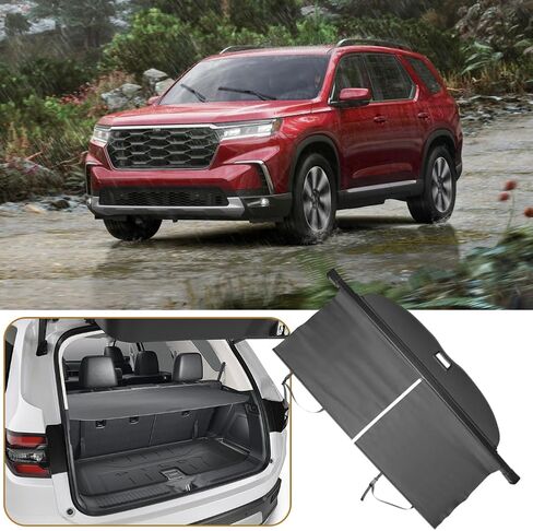 غطاء حقيبة السيارة هوندا بايلوت 2024 2023، غطاء حقيبة السيارة الخلفي القابل للسحب متوافق مع ملحقات هوندا بايلوت 2024 غطاء حماية صندوق السيارة in Kuwait