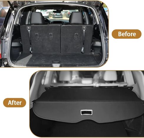 غطاء حقيبة السيارة هوندا بايلوت 2024 2023، غطاء حقيبة السيارة الخلفي القابل للسحب متوافق مع ملحقات هوندا بايلوت 2024 غطاء حماية صندوق السيارة in Kuwait