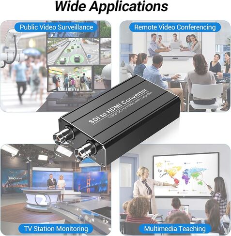 SDI to HDMI Adapter with SDI Loop Out, Automatically detects SD/HD/3G-SDI, Embedded Audio in Saudi Arabia