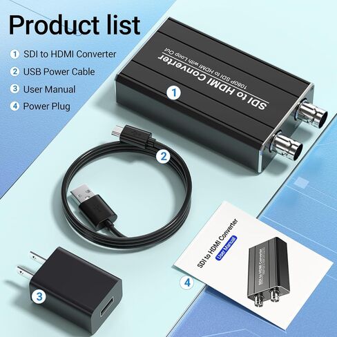 SDI to HDMI Adapter with SDI Loop Out, Automatically detects SD/HD/3G-SDI, Embedded Audio in Saudi Arabia