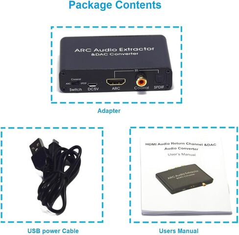 محول صوت رقمي بصري إلى تناظري، HDMI Arc إلى RCA، بصري، محول مستخرج صوت 3.5 مم، محوري/بصري إلى RCA، 3.5 مم in Kuwait