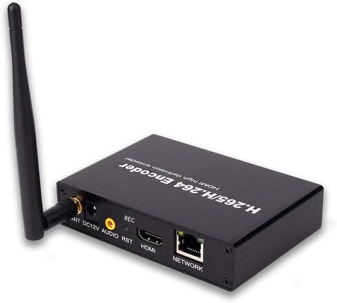 EXVIST H.265 1080P HDMI Video Encoder HDMI to IP Encoder W/SD Card Slot Max. 128G DDNS HTTP RTSP TS HLS Compatible with ONV/HK Private Protool for CCTV Surveillance in Saudi Arabia