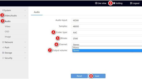 EXVIST H.265 1080P HDMI Video Encoder HDMI to IP Encoder W/SD Card Slot Max. 128G DDNS HTTP RTSP TS HLS Compatible with ONV/HK Private Protool for CCTV Surveillance in Saudi Arabia