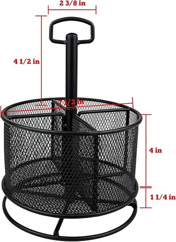 TONOS Large Pen Holder Pencil Holder for Desk, 360° Rotating Desktop Organizer Storage Caddy with 4 Compartments for Office Home School Supplies Collection. in Saudi Arabia