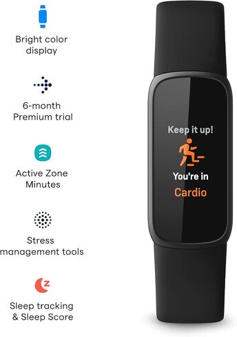 جهاز تتبع اللياقة البدنية والعافية Fitbit Luxe مع إدارة الإجهاد (متجدد) in Saudi Arabia