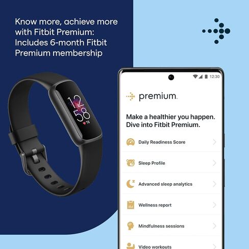 جهاز تتبع اللياقة البدنية والعافية Fitbit Luxe مع إدارة الإجهاد (متجدد) in Saudi Arabia
