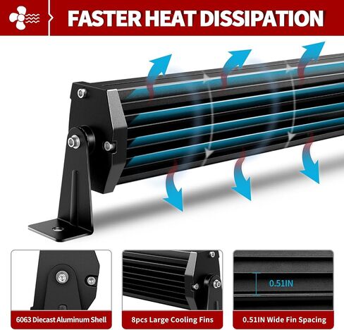 YITAMOTOR LED Light Bar 52 بوصة Light Bar متوافق مع 1997-2006 Jeep Wrangler TJ مع دعامات تثبيت وتشغيل / إيقاف تشغيل الأسلاك تسخير 300W Spot Flood Combo Off Road Lights 12V in Saudi Arabia