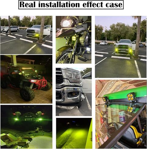 مصابيح ضباب صفراء مقاومة للماء، مصابيح قيادة LED مقاس 3 بوصات، لسيارة Wrangler Offroad 4X4 Auto Car Jeep Truck ATV UTV Boat Motorcycle Bait 40W 2PCS in Kuwait